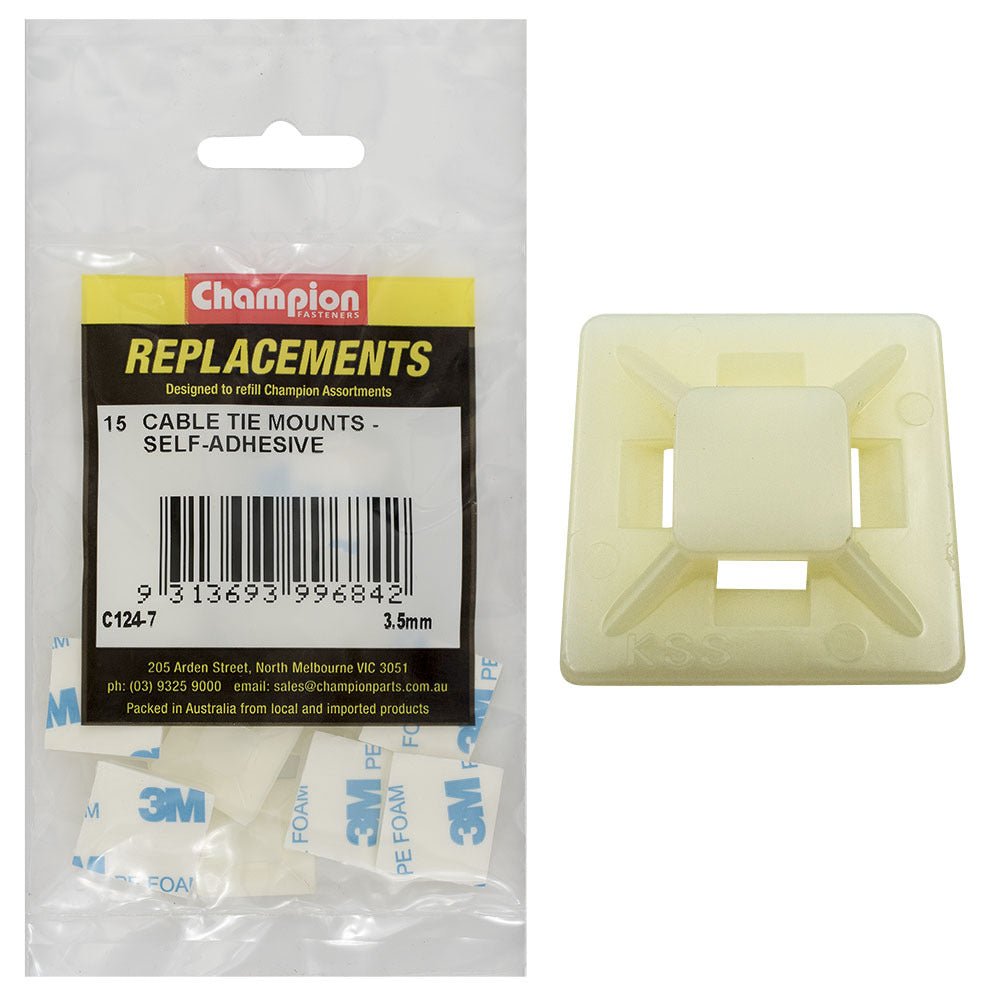 Self-Adhesive Cable Tie Mount - AIMS Industrial Supplies