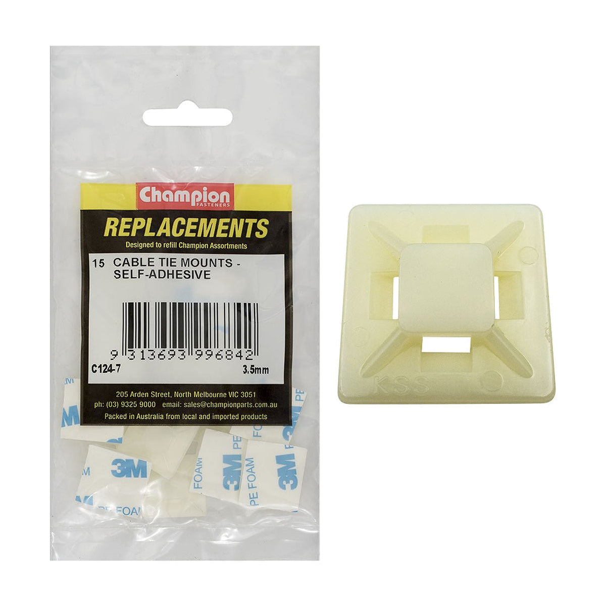 Self-Adhesive Cable Tie Mount