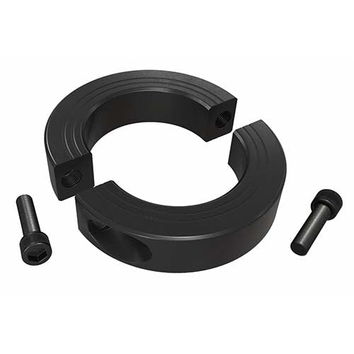 Shaft Collar Steel Black Oxide 2pc Split (Clamp Type) - Imperial - AIMS Industrial Supplies