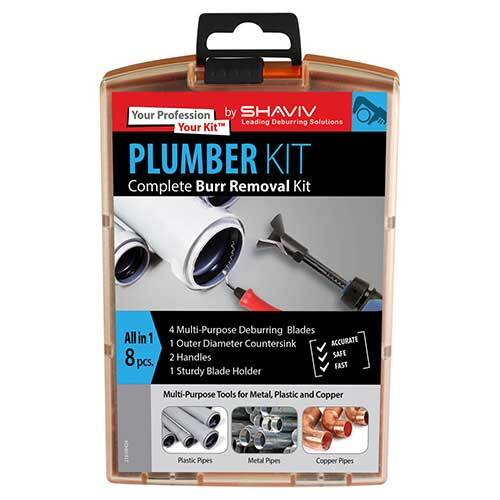 Shaviv SH25400055 Plumber Kit Deburring Tool Pack of 8 - AIMS Industrial Supplies