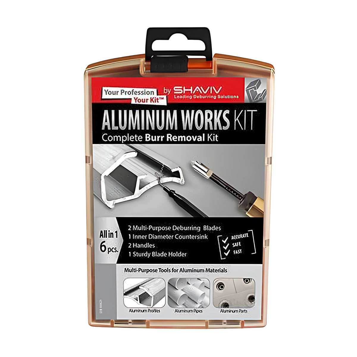 Shaviv SH25400056 Aluminium Works Kit Deburring Tool Pack of 6