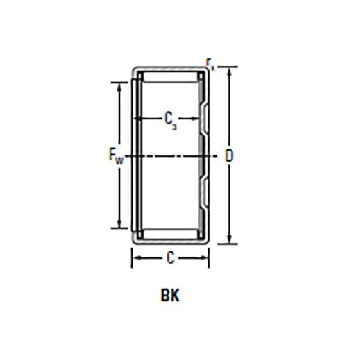 Shell Type Needle Roller Bearing Closed End (BK) - AIMS Industrial Supplies