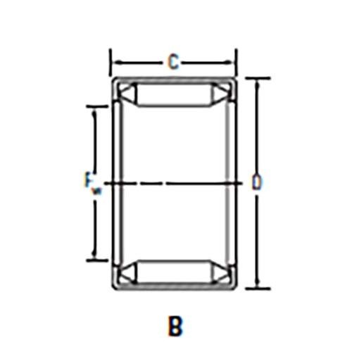 Shell Type Needle Roller Bearing Full Complement (B) - AIMS Industrial Supplies