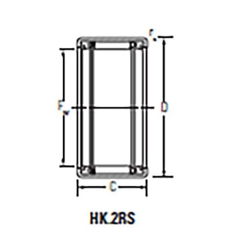 Shell Type Needle Roller Bearing RS - Contact Seal (HK) - AIMS Industrial Supplies