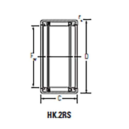 Shell Type Needle Roller Bearing RS - Contact Seal (HK)2