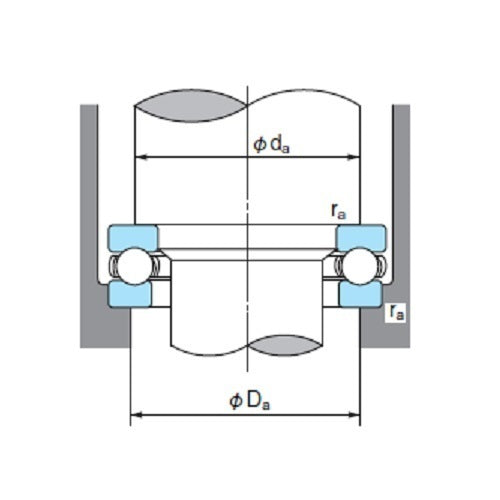 Single Direction Thrust Ball Bearings Flat Back Face3