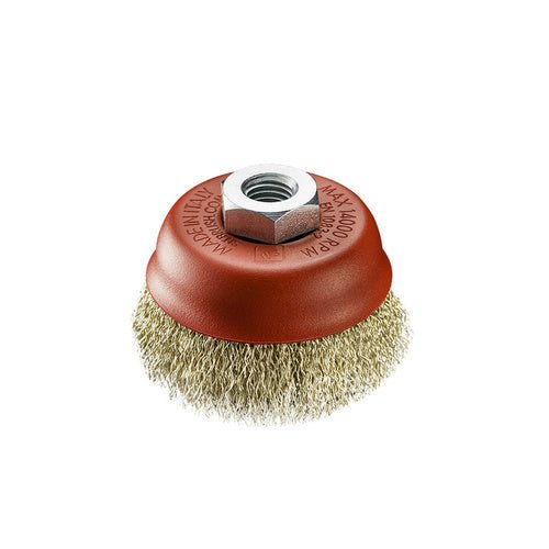 SIT Brass Crimped Cup Brush 75mm - AIMS Industrial Supplies