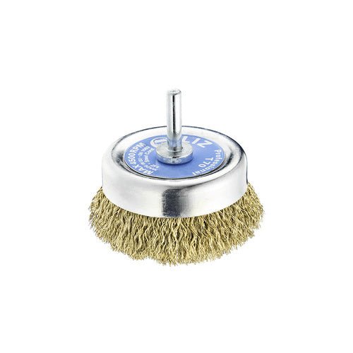 SIT Brass Crimped Cup Brush 75mm x M6 T70BRS - AIMS Industrial Supplies