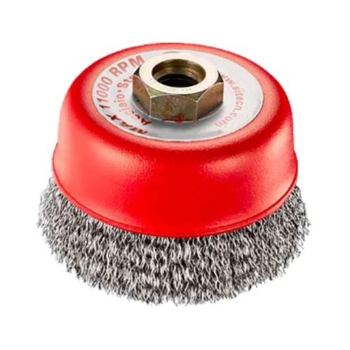 SIT Brush Cup Crimped Steel 90mm x M14 T90 - Pack of 18 - AIMS Industrial Supplies