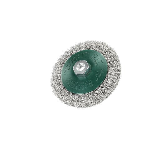 SIT Stainless Steel Crimped Conical Brush 95mm x M10 BC090.02SS - AIMS Industrial Supplies