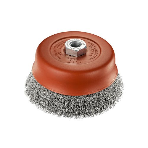 SIT Steel Crimped Cup Brush 100mm x MULTI T100MULTI - AIMS Industrial Supplies