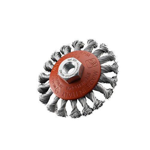 SIT Steel Twist Knot Conical Brush 95mm x M10 BCZ95.02 - AIMS Industrial Supplies