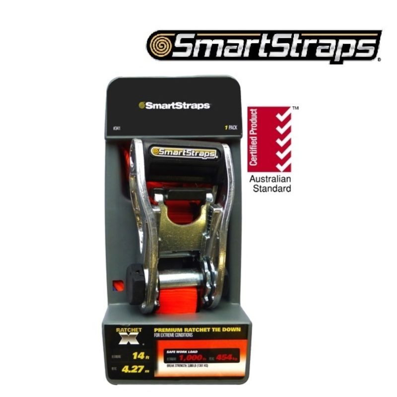 SmartStraps Ratchet X Tie Down Strap Orange 4.5m