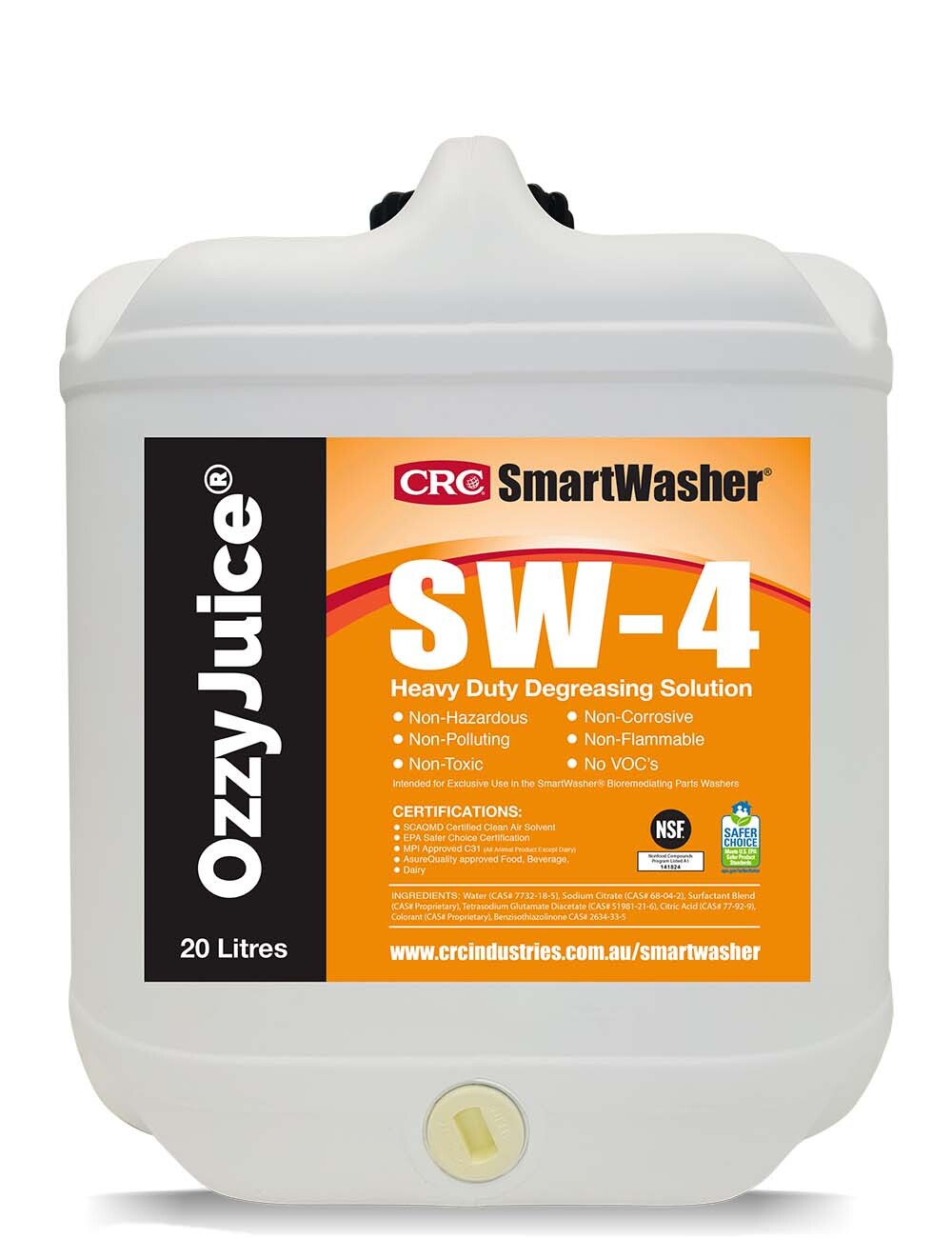 Smartwasher Ozzyjuice SW-4 Heavy Duty Degreasing Solution- 20L1