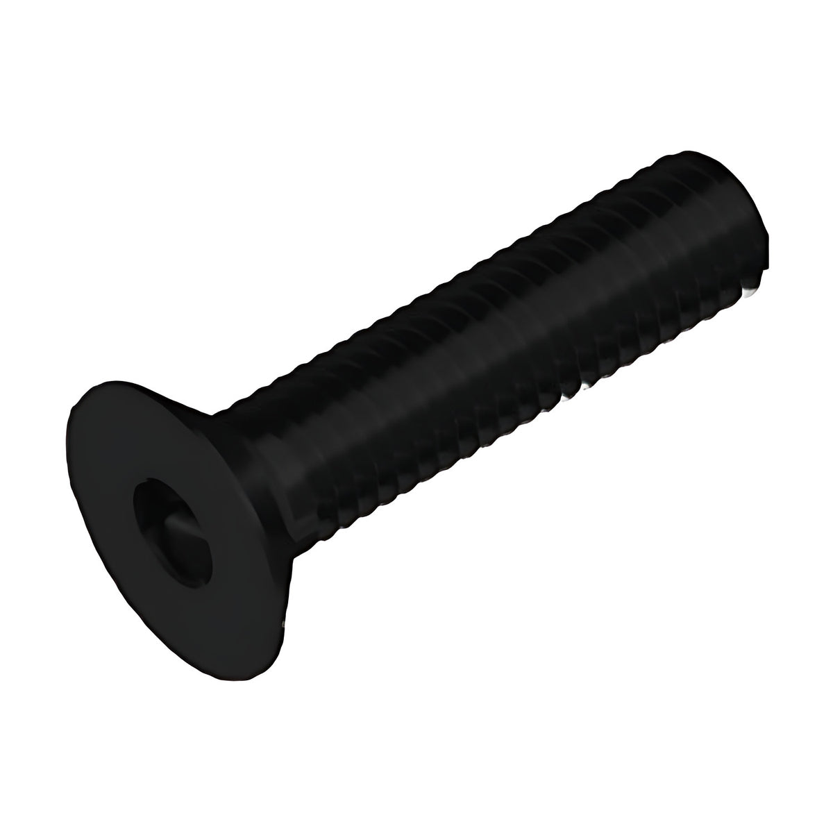 SOKO black socket countersunk screw, flat conical head with hex socket and black threaded shank