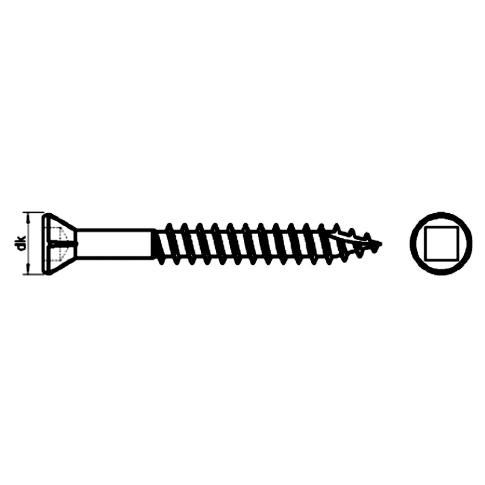 Square Drive Trim Head Decking Screw A4 (316)