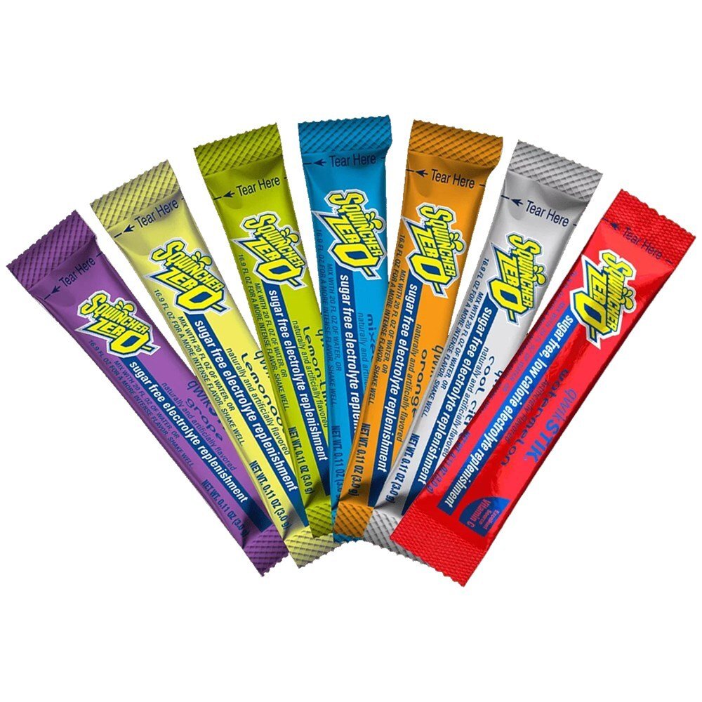 Sqwincher Qwik Stiks Mixed Flavours - 1 Pack (50 Sticks) - AIMS Industrial Supplies