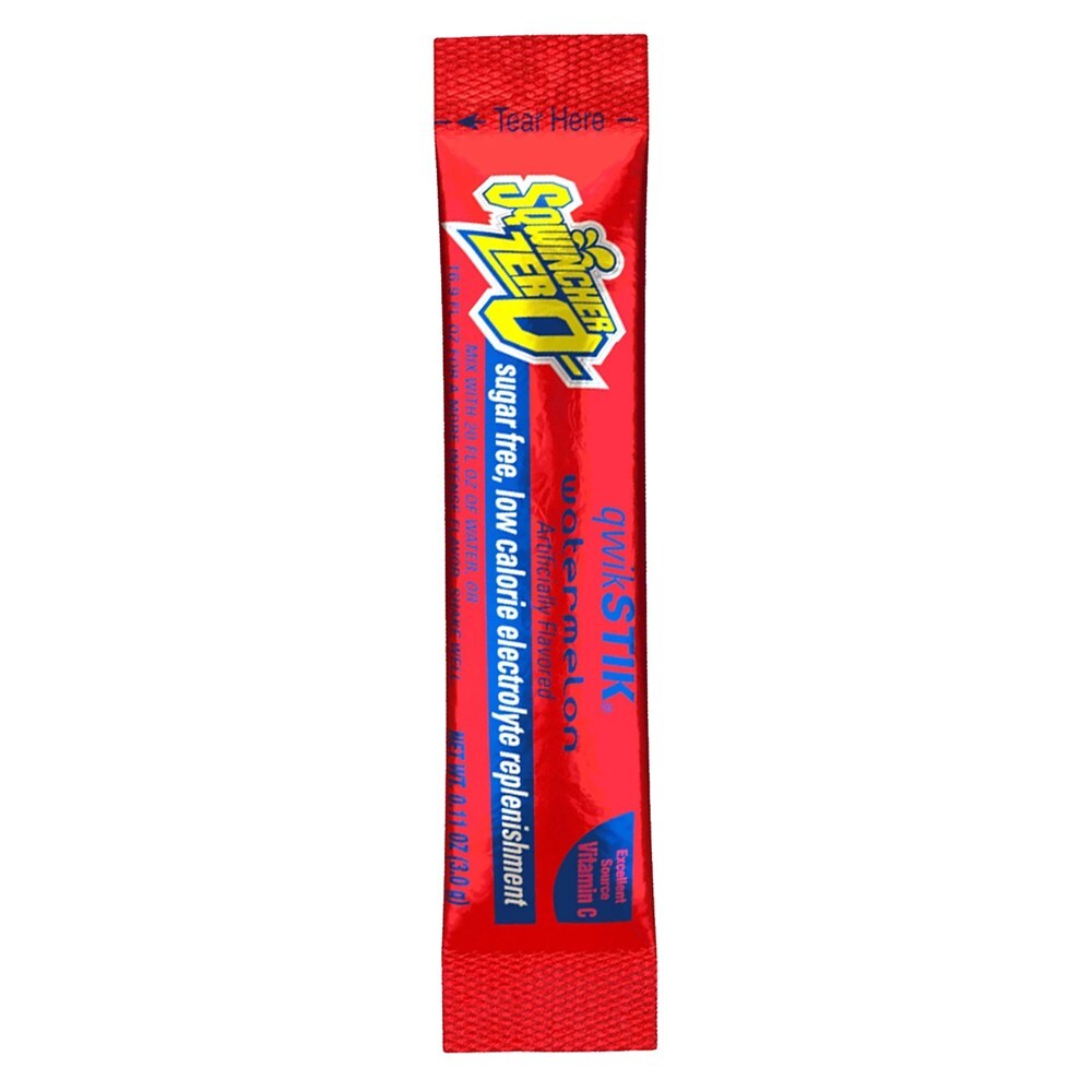 Sqwincher Qwik Stiks Watermelon - Box of 500 (10 Packs of 50 Sticks)