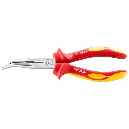 Stahlwille 200mm VDE Snipe Nose Plier W/ Cutter - Multi-component Handle SW6530 - AIMS Industrial Supplies