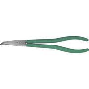 Stahlwille 280mm Mechanic Snipe Nose Plier, 45 Deg Bent - Half-Round Dip-Coated Handle - SW65351