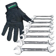 Stahlwille 8Pcs Double Open End Spanner Set And Mechanics Glove (Medium)1