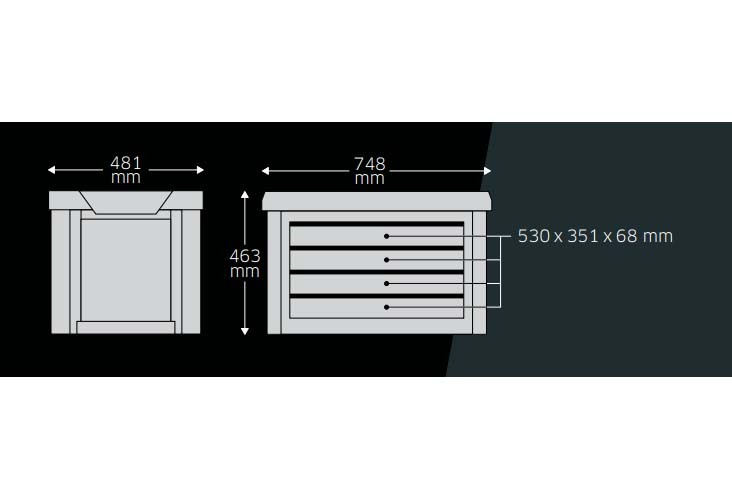Stahlwille 93 Top Box Tool Chest Suits TTS93 Tool Trolley - 812001572