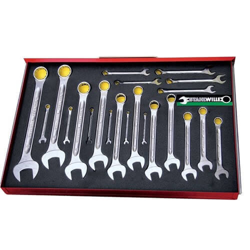 Stahlwille Combination Spanner Set, 3/16" - 1-1/4" 13 22-Piece SW13A/22 - AIMS Industrial Supplies