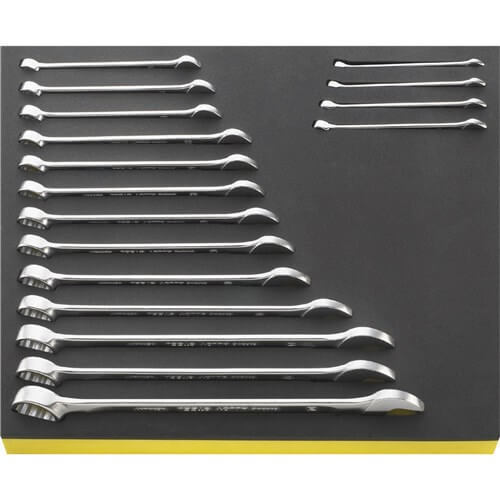Stahlwille Combination Spanner Set 6mm - 24mm TCS Foam, 13 17-Piece SW13/17 - AIMS Industrial Supplies