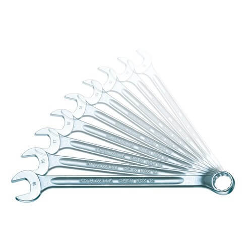 Stahlwille Combination Spanner Set Long 8mm - 22mm, #14 11-Piece SW14/111