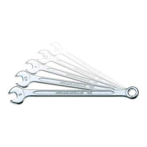 Stahlwille Combination Spanner Set Small 3.2 - 5mm 6-Point 16 5-Piece SW16/5 - AIMS Industrial Supplies