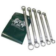 Stahlwille Double-Ended Ring Spanner Set 5 -Piece 10 x 11mm - 18 x 19mm, Offset SWVP20/5 - AIMS Industrial Supplies