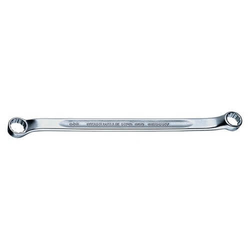 Stahlwille Double-Ended Ring Spanner, Shallow Offset-Imperial Chrome Plated Finish - AIMS Industrial Supplies