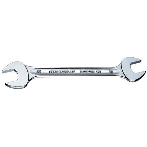 Stahlwille Double Open End Spanner-Imperial Chrome Plated Finish - AIMS Industrial Supplies