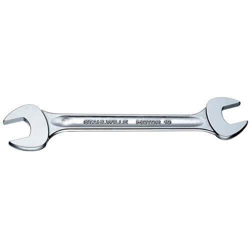 Stahlwille Double Open End Spanner-Metric Chrome Plated Finish - AIMS Industrial Supplies