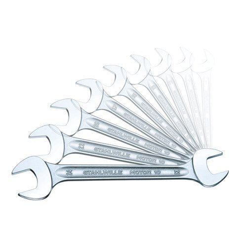 Stahlwille Double Open End Spanner Set-Imperial Chrome Plated Finish - AIMS Industrial Supplies