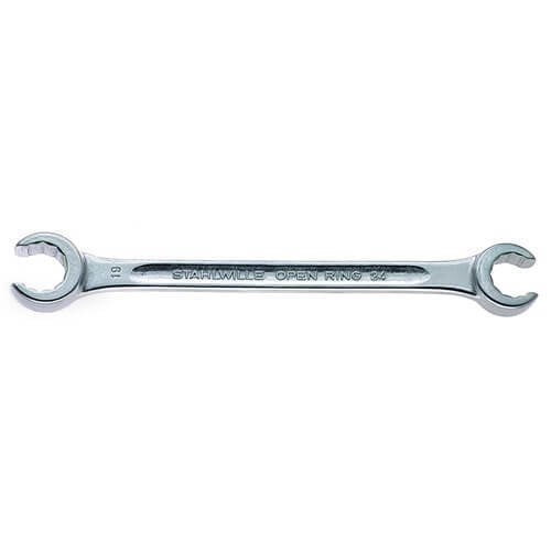 Stahlwille Double Open Ended Flare Nut Spanner-Imperial Chrome Plated Finish - AIMS Industrial Supplies