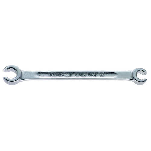 Stahlwille Double Open Ended Flare Nut Spanner-Imperial Chrome Plated Finish - AIMS Industrial Supplies