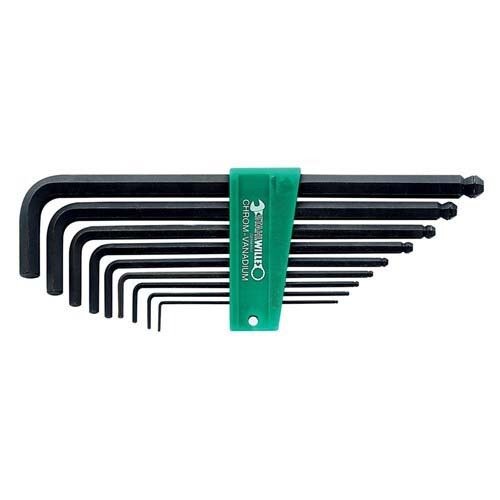 Stahlwille Hex Key Allen Wrench AF 13-Piece Set, Ball End SW10767A/13 - AIMS Industrial Supplies