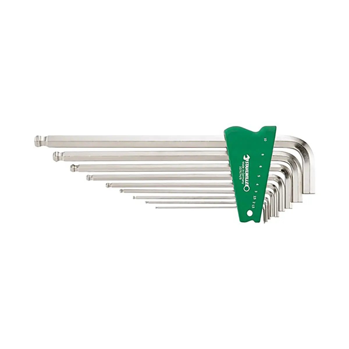 Stahlwille Hex Key Allen Wrench Metric 9-Piece Set, Ball End Long Series SW10767 - AIMS Industrial Supplies