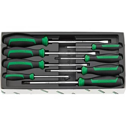 Stahlwille Screwdriver Set Drall+ 8-Piece 5 Slotted/3 Phillips Head  SW4692/81
