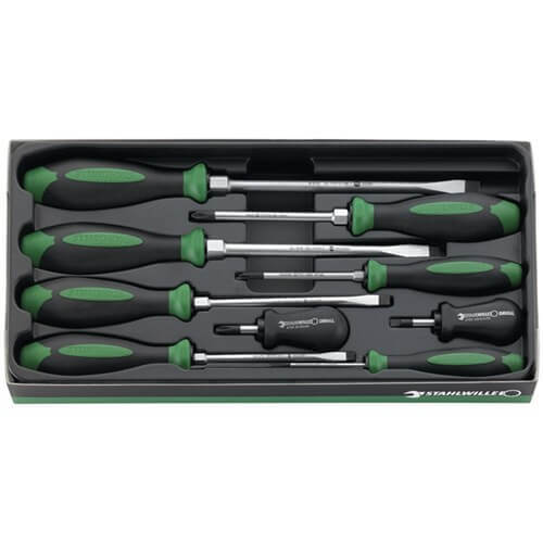 Stahlwille Screwdriver Set Drall + 8-Piece 5 Slotted/3 Phillips  SW46971