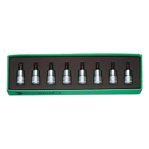 Stahlwille Screwdriver Socket Torx Set 3/8" Drive 8-Piece T9-T40 SW49 - AIMS Industrial Supplies