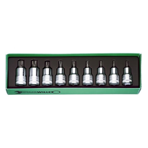 Stahlwille Set Socket Torx 1/2" Drive 9-Piece T20 - T60  SW541