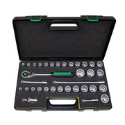 Stahlwille Socket & Accessory 1/2" Drive (10-32mm & 3/8"-1-1/8"AF) Set, 34Pcs - AIMS Industrial Supplies
