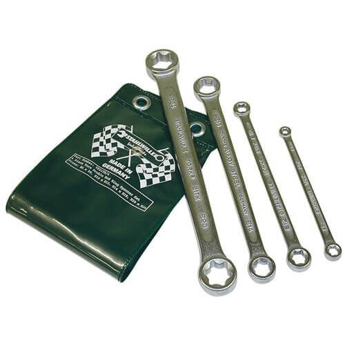 Stahlwille Torx Double-Ended Ring Spanner Set 4 -Piece E6 x E8 - E20 x E24 SWVP21TX/4 - AIMS Industrial Supplies