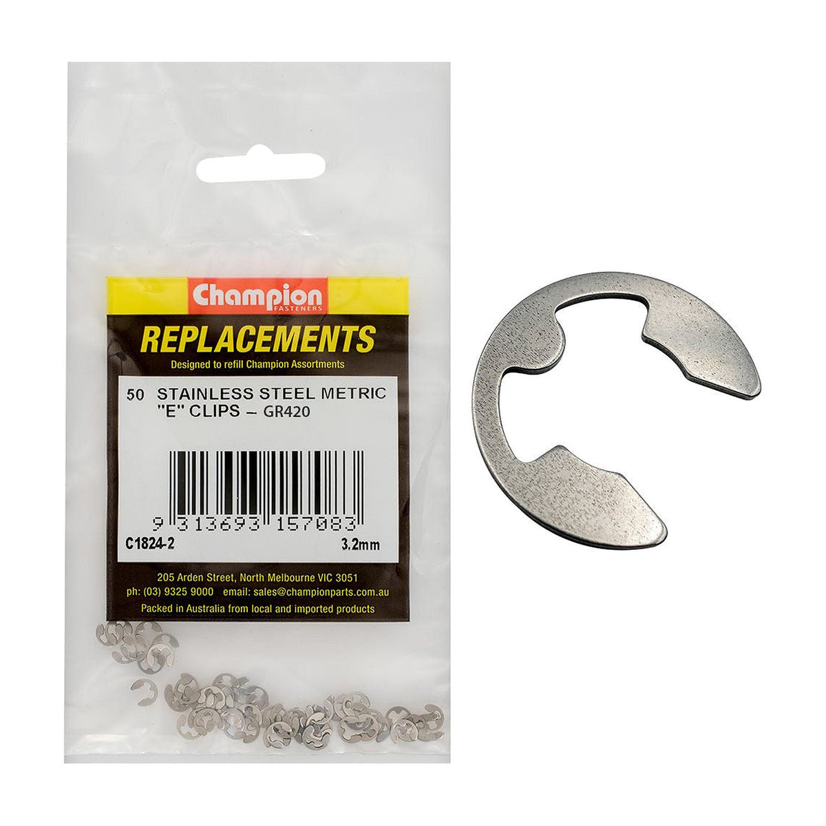 Stainless Steel E - Type Circlip Assortment Refill