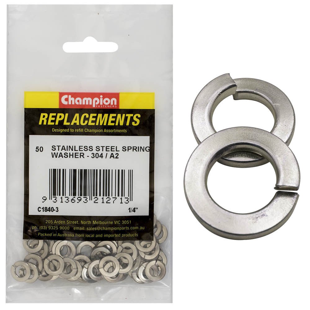 Stainless Steel Spring Washer Assortment Refill - AIMS Industrial Supplies
