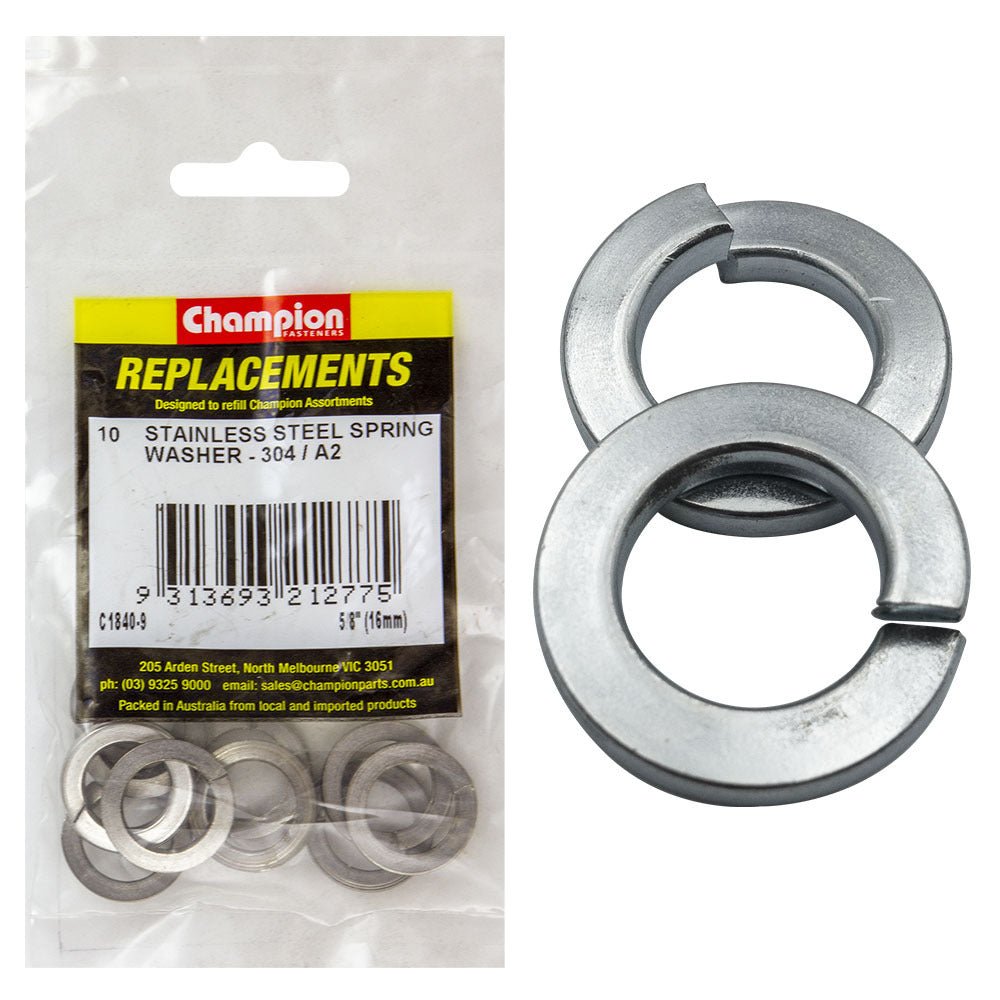 Stainless Steel Spring Washer Assortment Refill - AIMS Industrial Supplies