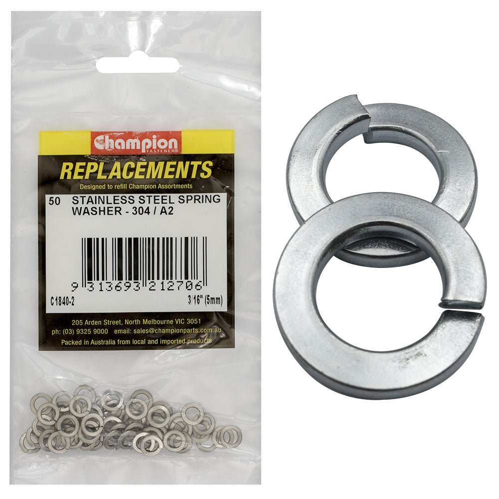 Stainless Steel Spring Washer Assortment Refill - AIMS Industrial Supplies