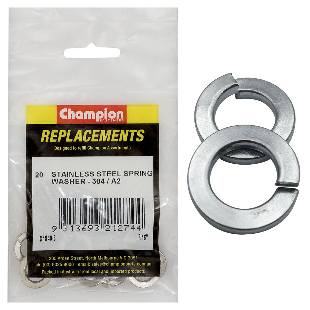 Stainless Steel Spring Washer Assortment Refill - AIMS Industrial Supplies